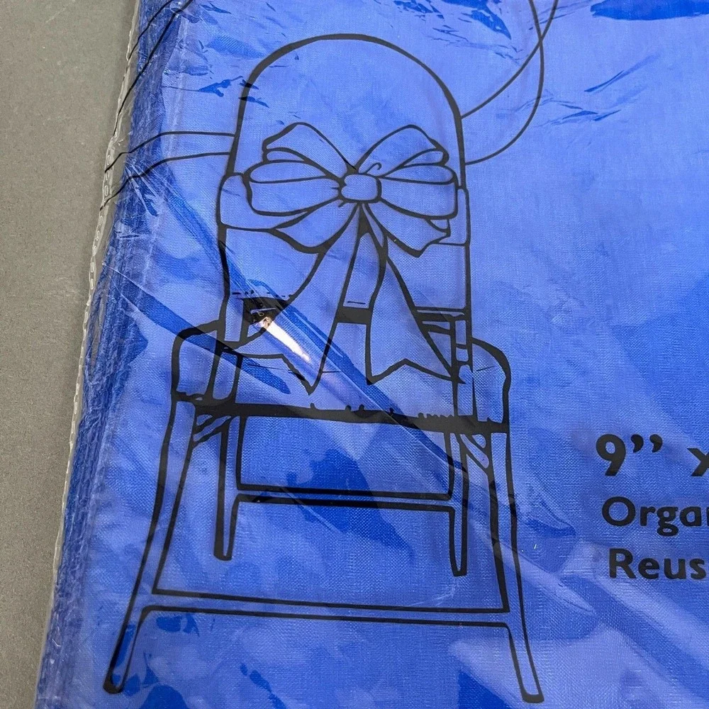 Natural Star Inc. NST Organza Chair Bow Blue 9
